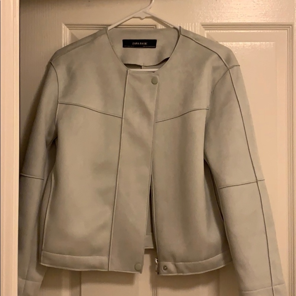 Suede like bomber jacket